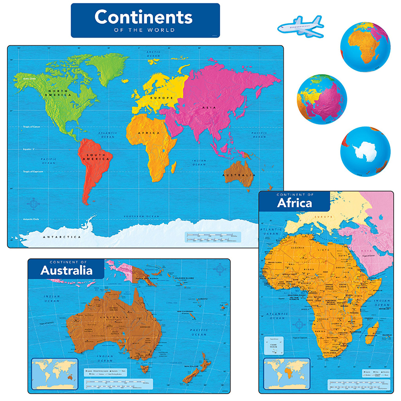 Continents of the World Learning Set School Aids